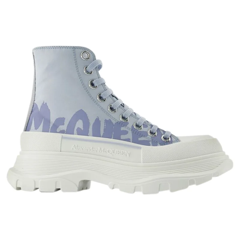 Lightweight Knit Women's Sneakers with Arch Support for All - Day ComfortTread Slick Sneakers - Alexander Mcqueen - Black/White - Leather Lightweight Knit Women's Sneakers with Arch Support for All - Day ComfortTread Slick Sneakers - Alexander Mcqueen - Black/White - Leather