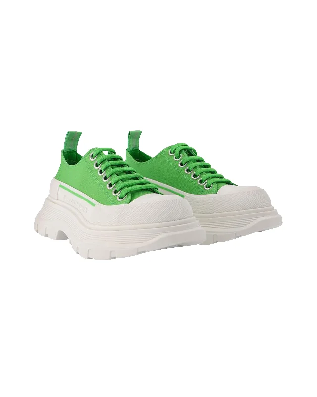 Women's Sneakers with Memory Foam Insoles for Exceptional Cushioning and ComfortTread Slick Sneakers - Alexander Mcqueen - Green/White - Leather Women's Sneakers with Memory Foam Insoles for Exceptional Cushioning and ComfortTread Slick Sneakers - Alexander Mcqueen - Green/White - Leather