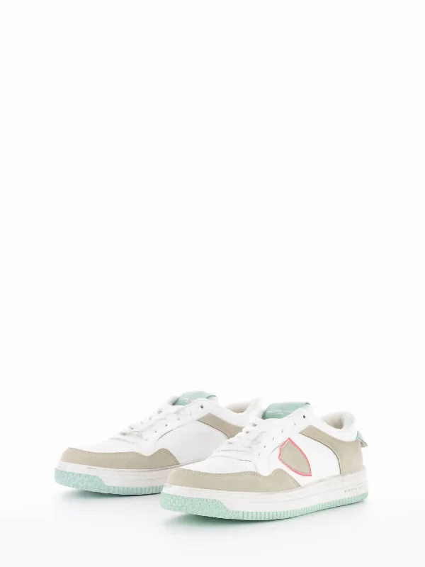 Retro - Style Women's Sneakers in Pastel Colors for a Nostalgic and Fashionable VibeUnisex Lyon Recycle Sneaker In Mixage Blanc Eau Retro - Style Women's Sneakers in Pastel Colors for a Nostalgic and Fashionable VibeUnisex Lyon Recycle Sneaker In Mixage Blanc Eau