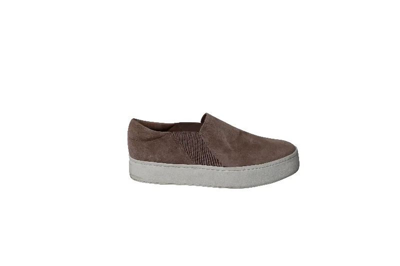 Sparkly Rhinestone - Embellished Women's Sneakers for a Glamorous and Eye - Catching LookVince Warren Platform Slip On Sneakers in Beige Suede Sparkly Rhinestone - Embellished Women's Sneakers for a Glamorous and Eye - Catching LookVince Warren Platform Slip On Sneakers in Beige Suede