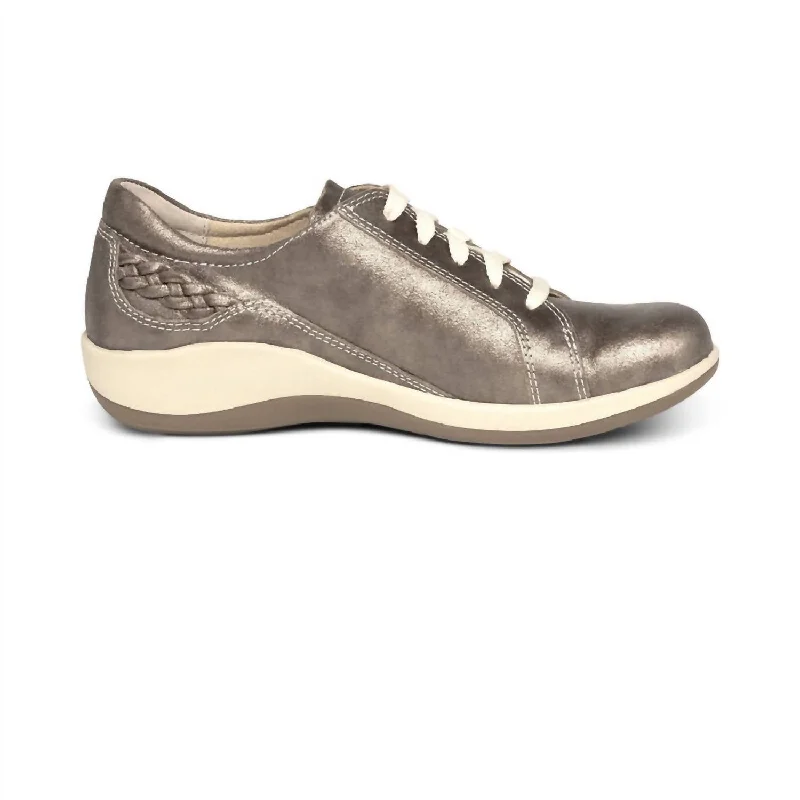 Lace - Up Women's Athletic Sneakers with Shock - Absorbing Midsoles for Intense WorkoutsWomen' S Dana Lace Up Sneaker Shoe In Bronze Lace - Up Women's Athletic Sneakers with Shock - Absorbing Midsoles for Intense WorkoutsWomen' S Dana Lace Up Sneaker Shoe In Bronze
