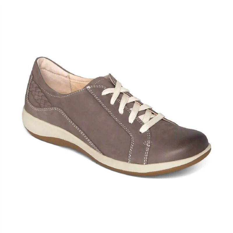 Water - Resistant Women's Hiking Sneakers with Traction Outsoles for Outdoor AdventuresWomen' S Dana Lace Up Sneaker Shoe In Warm Grey Water - Resistant Women's Hiking Sneakers with Traction Outsoles for Outdoor AdventuresWomen' S Dana Lace Up Sneaker Shoe In Warm Grey