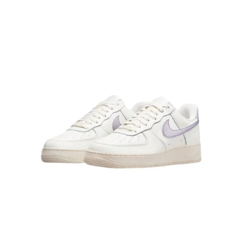 Women's Sneakers with Adjustable Straps for a Customized Fit During High - Impact ExercisesWomen's Air Force 1 '07 Ess Sneakers In Sail/oxygen Purple Women's Sneakers with Adjustable Straps for a Customized Fit During High - Impact ExercisesWomen's Air Force 1 '07 Ess Sneakers In Sail/oxygen Purple