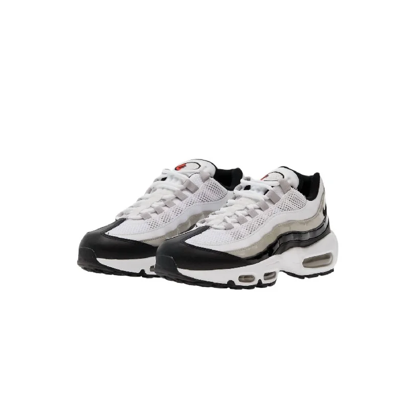 Lace - Up Women's Athletic Sneakers with Shock - Absorbing Midsoles for Intense WorkoutsWomen's Air Max 95 Sneakers In White/black-Lt Iron Ore Lace - Up Women's Athletic Sneakers with Shock - Absorbing Midsoles for Intense WorkoutsWomen's Air Max 95 Sneakers In White/black-Lt Iron Ore