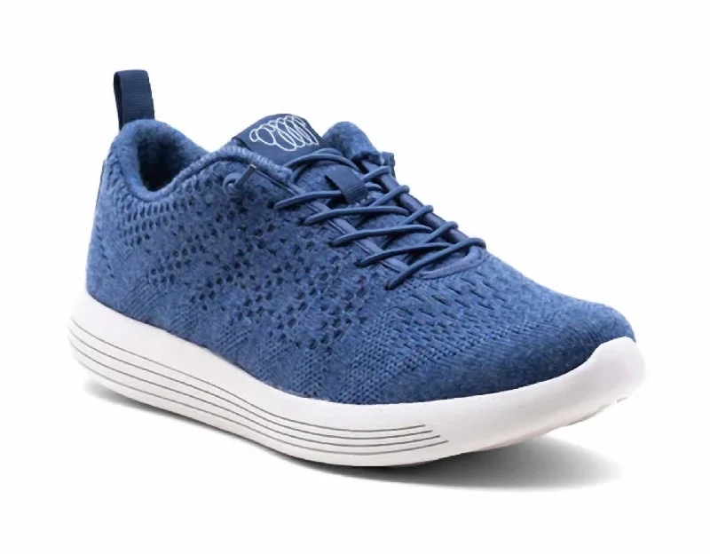 Wide - Width Women's Sneakers for Comfortable Fit for Those with Wider FeetWomen's Belmont Sneakers In Denim Merino Wool Wide - Width Women's Sneakers for Comfortable Fit for Those with Wider FeetWomen's Belmont Sneakers In Denim Merino Wool