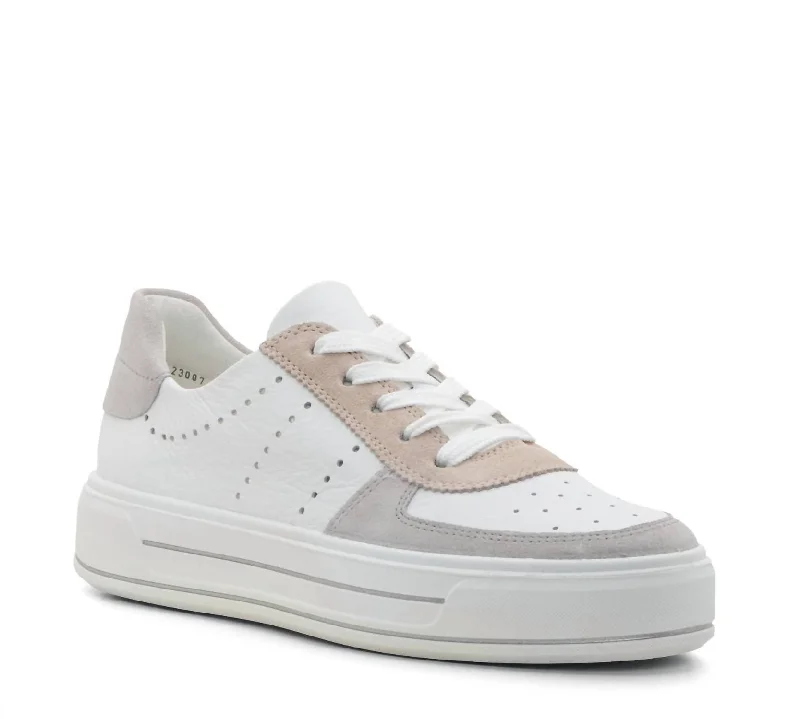 Women's Sneakers with Hidden Wedges for a Subtle Height Boost and Added StyleWomen's Calgary Sneakers In Pebbled/white/shell Women's Sneakers with Hidden Wedges for a Subtle Height Boost and Added StyleWomen's Calgary Sneakers In Pebbled/white/shell