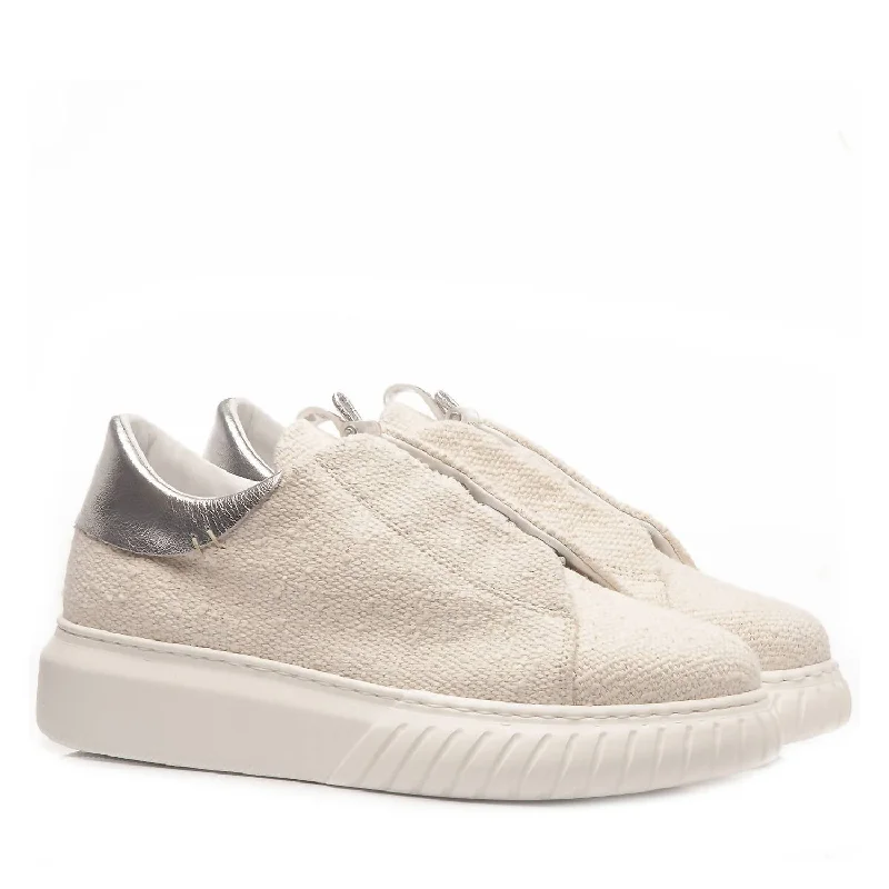 Women's Sneakers with Hidden Wedges for a Subtle Height Boost and Added StyleWomen's Libi Sneakers In Cream Women's Sneakers with Hidden Wedges for a Subtle Height Boost and Added StyleWomen's Libi Sneakers In Cream