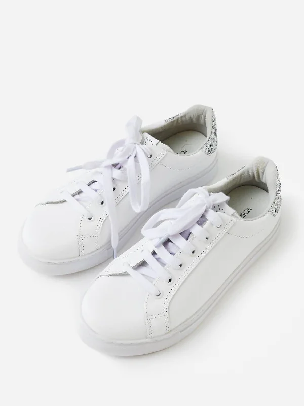 Low - Top Women's Tennis Sneakers in Bright Neon for a Pop of Color on the CourtWomen's Rachel Sneaker In White Leather Low - Top Women's Tennis Sneakers in Bright Neon for a Pop of Color on the CourtWomen's Rachel Sneaker In White Leather