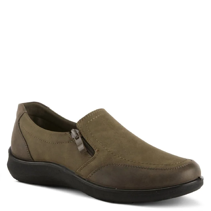 Wide - Width Women's Sneakers for Comfortable Fit for Those with Wider FeetWomen's Rockland Zip Sneaker In Olive Wide - Width Women's Sneakers for Comfortable Fit for Those with Wider FeetWomen's Rockland Zip Sneaker In Olive