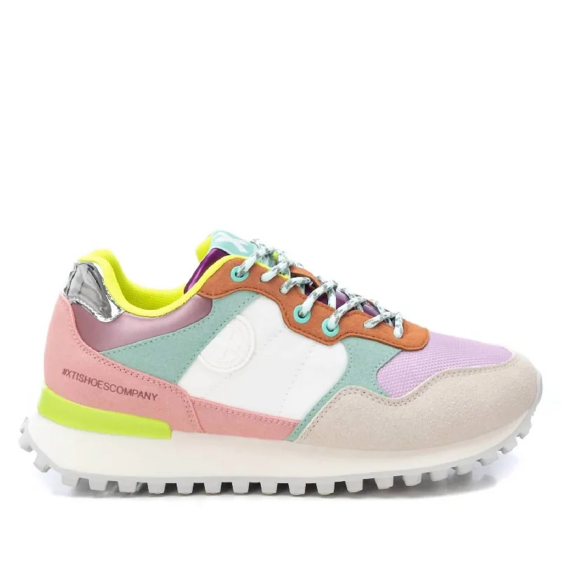 Water - Resistant Women's Hiking Sneakers with Traction Outsoles for Outdoor AdventuresWomen's Textile Sneakers In Multicolor Water - Resistant Women's Hiking Sneakers with Traction Outsoles for Outdoor AdventuresWomen's Textile Sneakers In Multicolor
